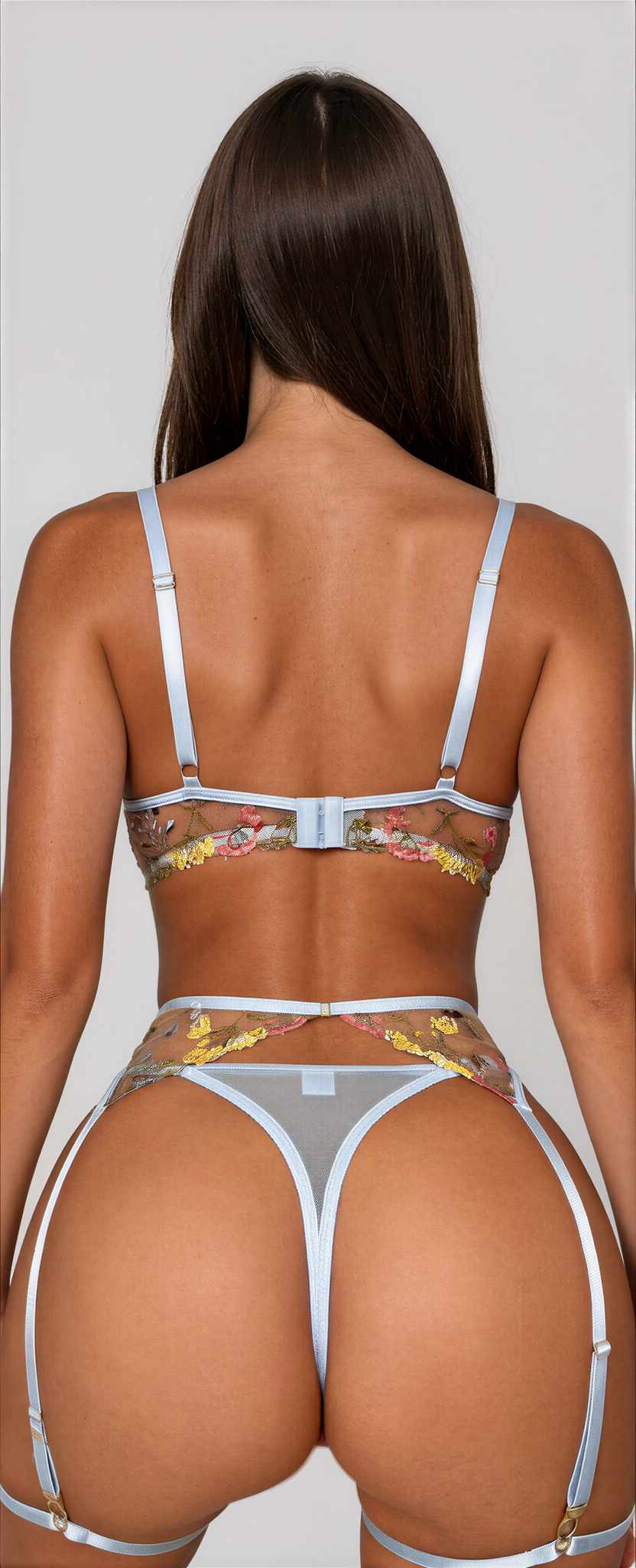 Daisy Floral Lace Lingerie Set with Matching Panty